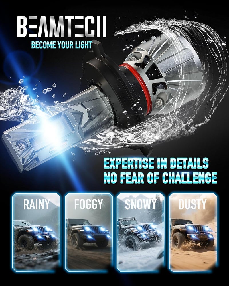 BEAMTECH H-4 Bulb, Fit For 2014-2021 Tundra, 2000-2013 2019-2022 Accent, 1997-2015 Tacoma, Pack of 2 - Image 5